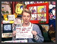 Andy shows a letter from Mrs D Duck - Edd's mum - explaining his absence. Andy reckons the writing looks just like Edd's...