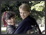 During season one of But First This!, the presenters made a video for the A-ha song, 'Love is Reason'. Siobhan featured, seen here with Andy Crane.