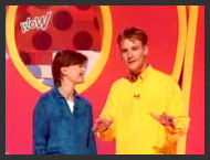 Sim and Sophie Aldred welcome viewers to the first edition of WOW on CITV
